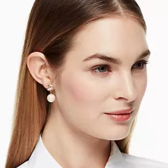 Kate Spade Pearl Earrings & Cubic Circonia - Picture 7 of 7